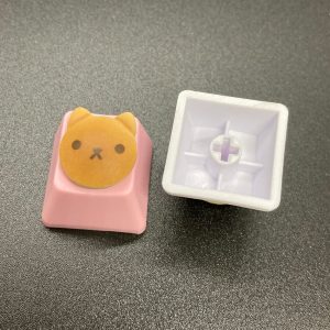 Cartoo Keycaps Cute For Doraemon cat Dorayaki Cute pink white Keyboard Keycap Personality Design Replacement food 5