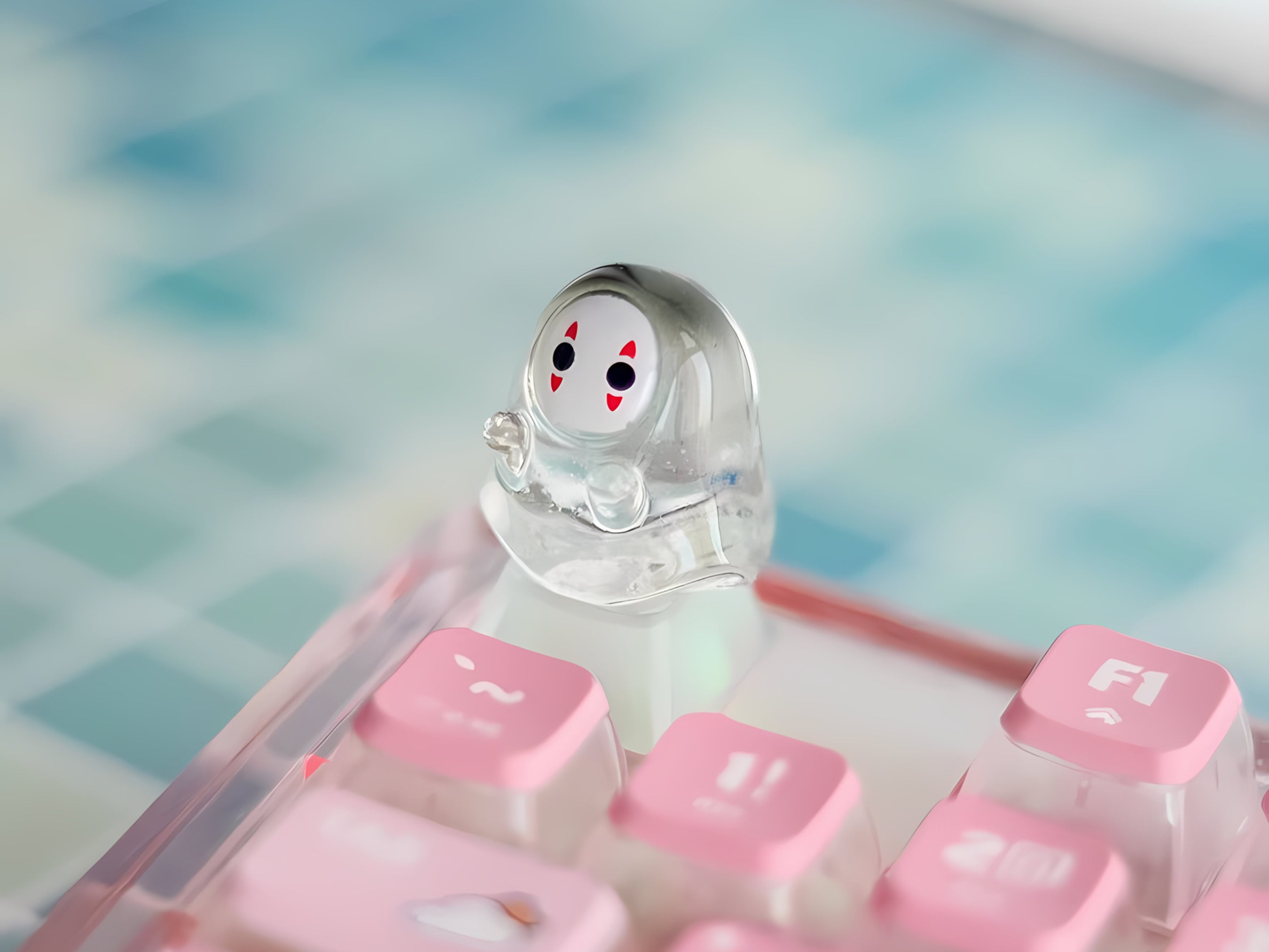 No-Fa.ce Keycap, Anime Keycap, Artisan Keycap, Keycap for MX Cherry Switches Michanical Keyboard, Handmade Gift