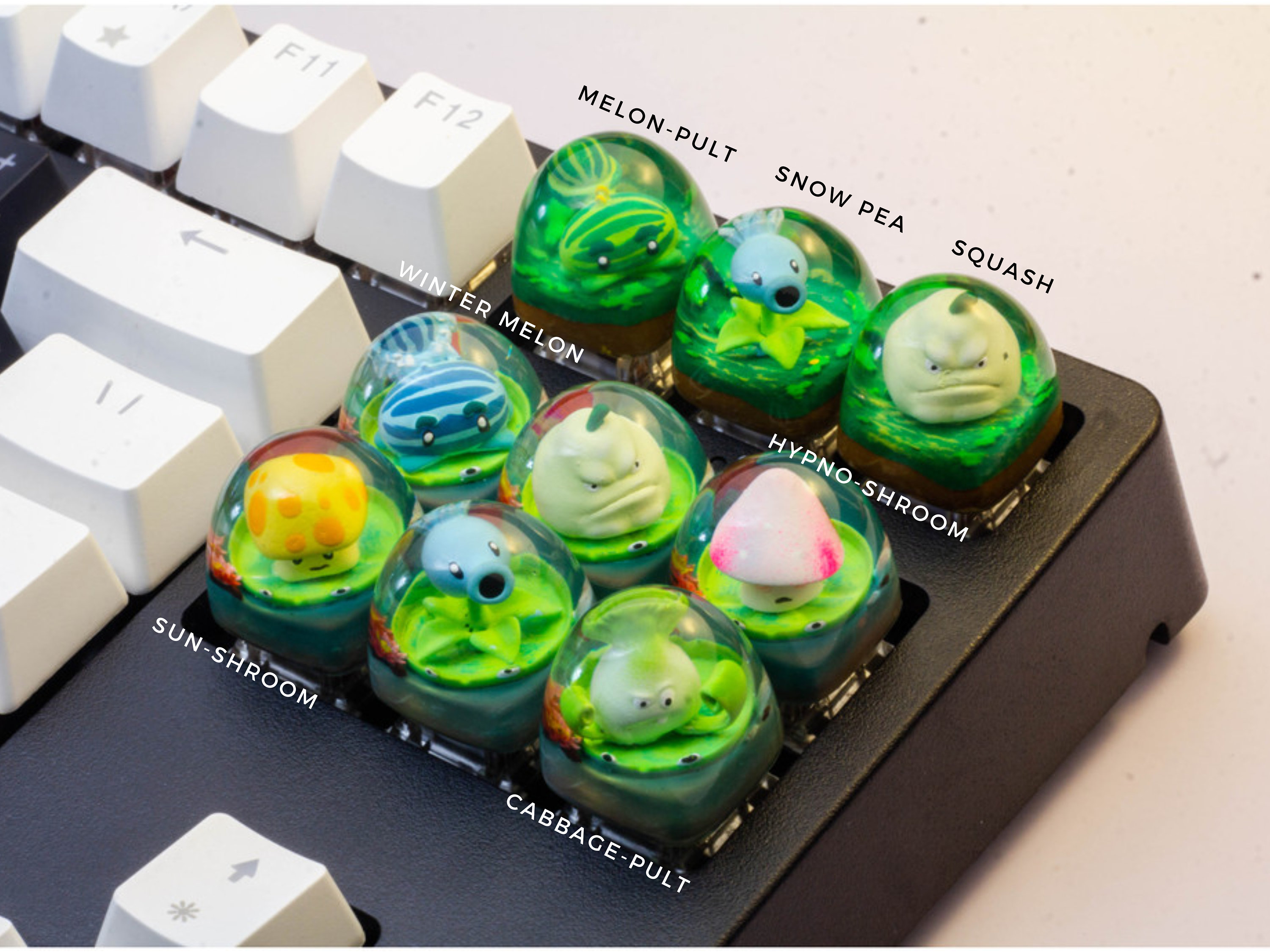 Plants vs. Zombies Keycap, Gaming Keycap, Artisan Keycap, Keycap for MX Cherry Switches Mechanical Keyboard, Gift for Him