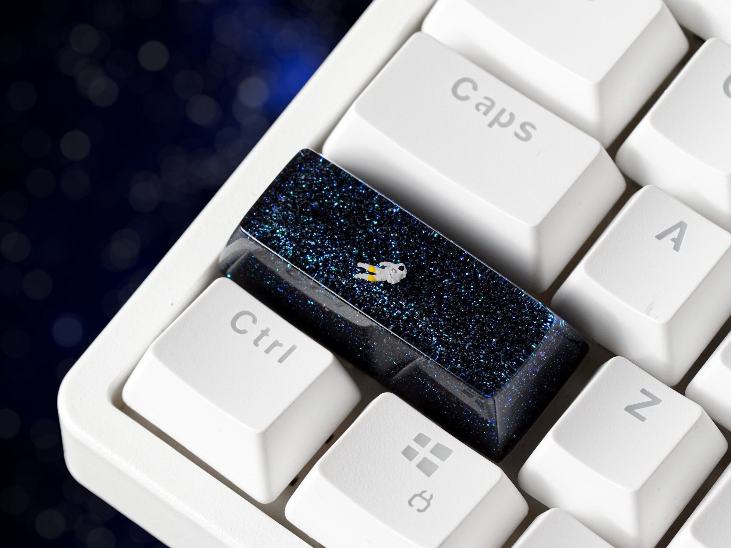 Astronaut Keycap, Enter/Shift Keycap, Galaxy Keycap, Universe Keycap, Keycap For MX Cherry Mechanical Keyboard, Gift for Him